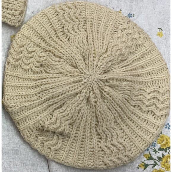 Irish Aran Wool Winter Set Sweater Scarves Mittens Hat Hackett Turpin Ireland - Picture 10 of 16